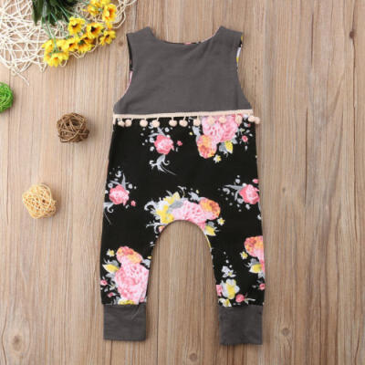 

Baby Kids Girl Infant Romper Jumpsuit Bodysuit Cotton Floral Clothes Outfit