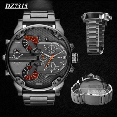 

Mens Fashion Luxury Watch Stainless Steel Sport Watch Analog Quartz Wristwatches