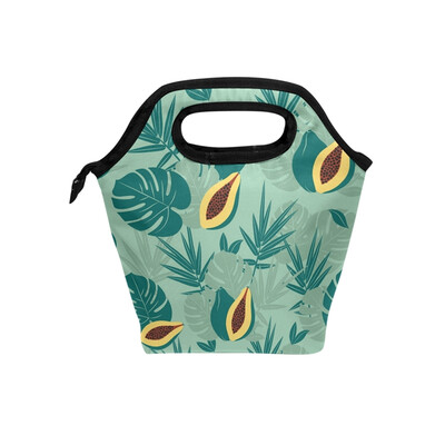 

Lunch Bag Tote Bag Fruit Leaves Travel Picnic Organizer Lunch Holder Handbags Lunch Bag Box