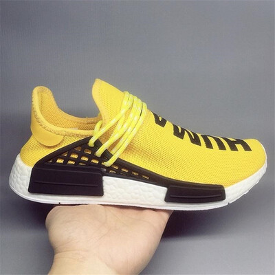 

36-47 NMD Human Race trail Running Shoes Men Women Pharrell Williams HU Runner Yellow Black White Red Green Grey blue sport runner
