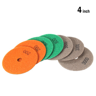

7pcsSet 4" Diamond Dry Polishing Pads Grinding Disc for Granite Marble Stone Ceramic Tiles