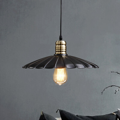 

Baycheer HL486936 Indoor Black Single Pendant 984"1181"1377"1574"W with Floral Shade