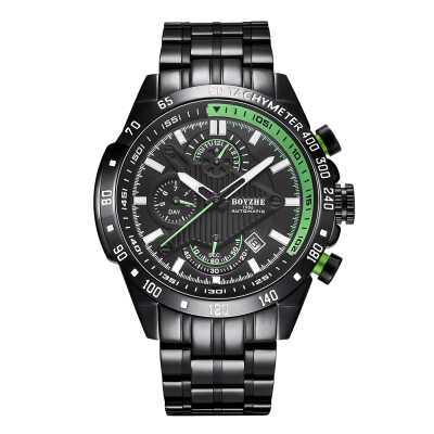 

BOYZHE WL010-G Watch Brand Luminous Waterproof Business Full-automatic Mechanical Men Stainless Steel Wrist Watch with Gift Box