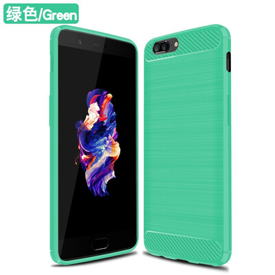 

Fivice Oneplus5 case Brushed carbon fiber silicone anti-fall soft shell phone case