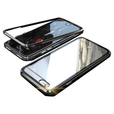 

Luxury Magnetic Metal Adsorption Case For iPhone X 8 7 6 6S Plus Built in Magnet Cover For Apple iPhone 6Plus Case 7Plus 8Plus