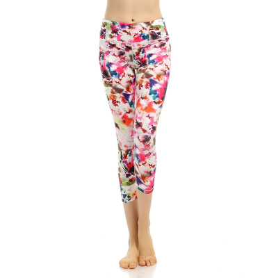 

Souteam Yoga Pants Yoga Capris Printed Workout Leggings