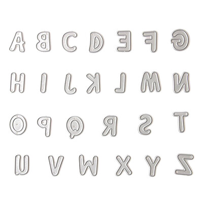 

UpperX New DIY cute 26 Letters shape scrapbooking steel cutting die sweet wedding Book photo album art card cake Dies Cut