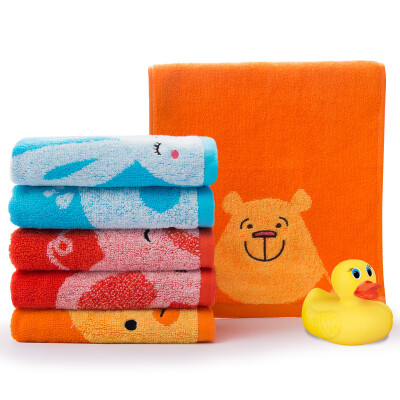 

[Jingdong supermarket] Grace (Grace) towel home textiles cotton cartoon animal pattern children towel lovely face cotton absorbent towel six pieces 50 * 25cm