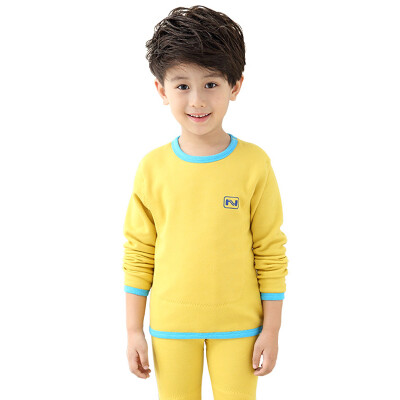 

Antarctic Nanjiren children&39s underwear boys&girls gold cashmere warm warm warm underwear knee knot plus thickening Qiu Qiuqiu pants suit treasure blue 120