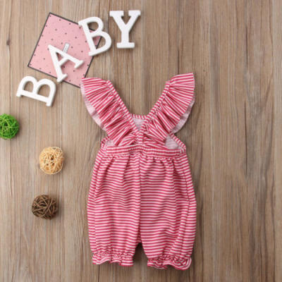 

Infant Newborn Baby Girl Ruffle Sleeveless Bodysuit Romper Jumpsuit Clothes