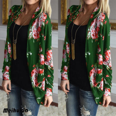 

Plus Size Women Holiday Chiffon Floral Kimono Cardigan Ladies Summer Tops Coat