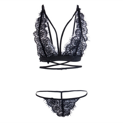 

Sexy Women Floral Sheer Lace Triangle Bralette Unpadded Bra Crop Top Lingerie