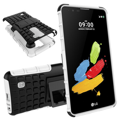 

Fivice LG stylus2F720 Case TPU anti-fall tire pattern back clip bracket phone case