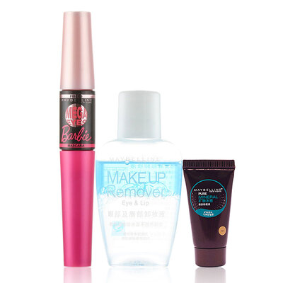 

Maybelline MAYBELLINE Barbie big eye suit Barbie big eyelash liquid foundation 5ml small unloading 40ml