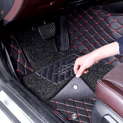 

BOLISH full of double-layer wire ring car mat wire ring leather double detachable car mat factory straight hair beige beige wire ring