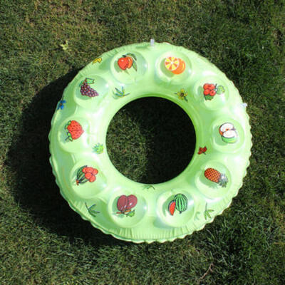 

New Childrens Crystal PVC Inflatable Swimming Circle Double Cartoon Swim Ring
