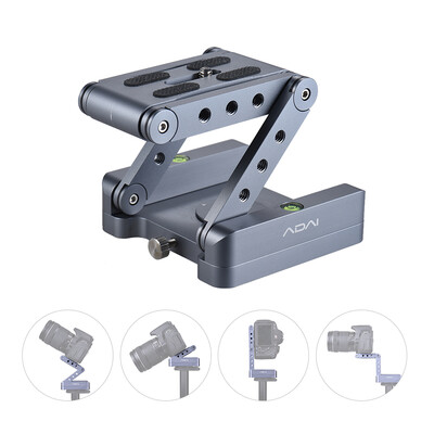 

Z Flex Tilt Tripod Head Aluminum Alloy Folding Z Tilt Head 360° Rotary Quick Release Plate Stand Mount Spirit Level For DSLR Camer