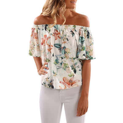 

Off Shoulder Printed Tops