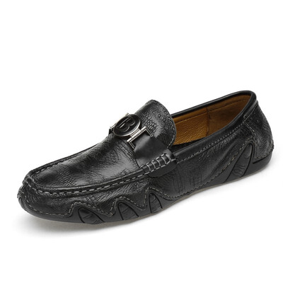 

Mens Shoes Fashion Casual Loafers Shoes Genuine Leather Shoes Breathable Light Shoes For Men Black Brown Size 38-44