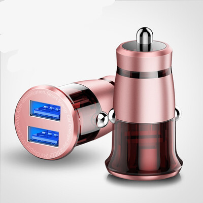 

Cafele MINI Car Charger Car Lighter Slot Dual USB Charger with LED Lihgt Aluminum Alloy Car Charger for Phone