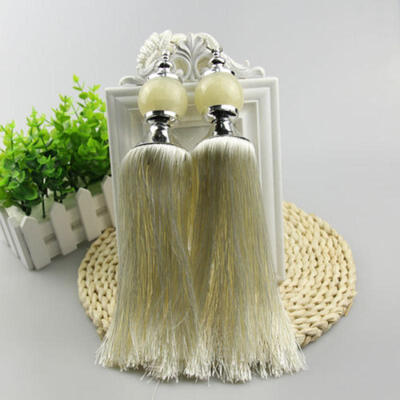 

1 Pair Home Curtain Ball Cips Rope Tassels Tie Backs Buckle Belt Hanging Decor