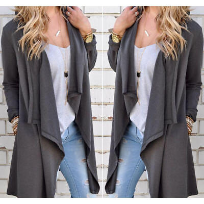 

Women Spring Fall Loose Sweater Long Sleeve Knitted Cardigan Outwear Jacket Coat