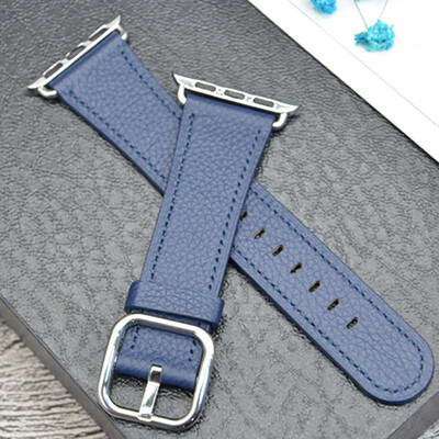 

Kebbit Leather Band for Apple Watch Series 4 3 2 1 38mm 42MM 40mm 44MM Replacement Watch Strap iWatch Band Steel Buckle