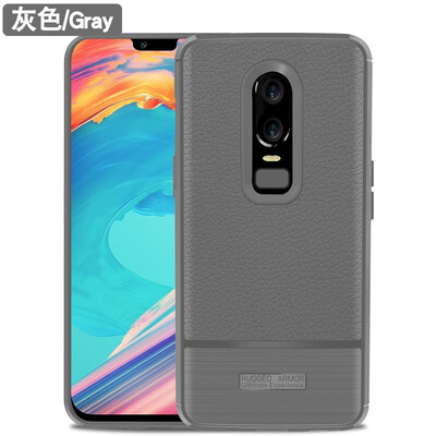 

Fivice Oneplus6 case luxury silicone anti-fall lychee phone case