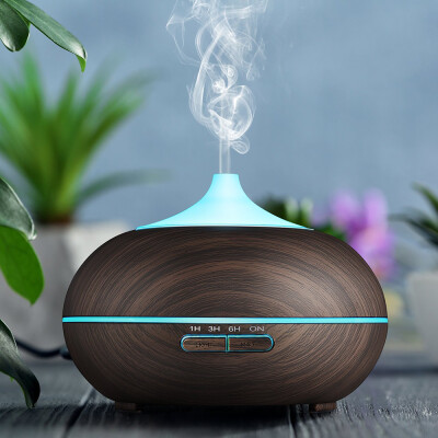 

550ML Aroma Diffuser Humidifier Retro Drum Shape 7-color Changing Fixable Night Light 3-mode Mist Time