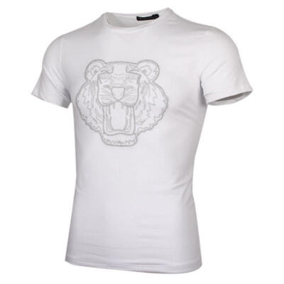 

Hot Mens Sportstyle Tiger Printed Cotton Gym Training T Shirt Casual Tee Top