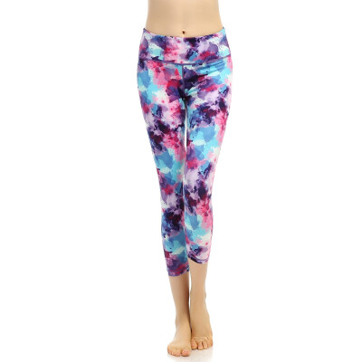 

Souteam Yoga Pants Yoga Capris Printed Workout Leggings