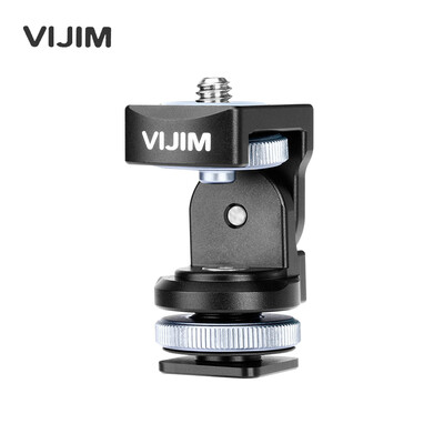 

VIJIM VK-2 360 Degree Paranomic Ballhead Camera Head Strong Damping PTZ Cold Shoe Mount Bracket Holder with 14 Inch Screw for Fil