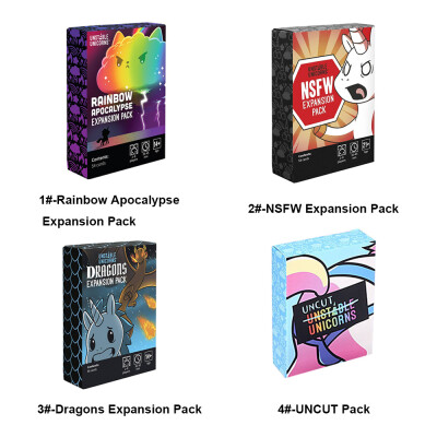 

Table Card Game Unstable Unicorns Rainbow Apocalypse Expansion Pack Family Fun Puzzle Educational Games for Kids Adults