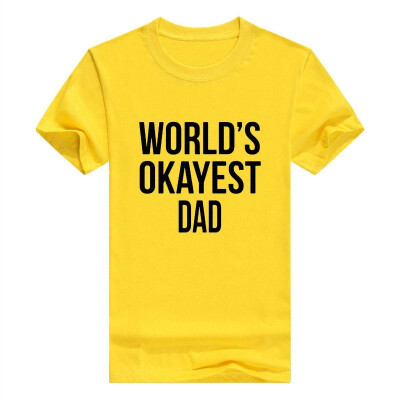 

Worlds Okayest Dad Stripes t-Shirt Men