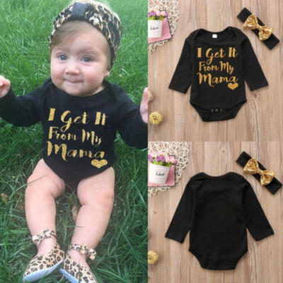 

AU Newborn Baby Girls Romper Bodysuit Jumpsuit Headband 2pcs Outfits Clothes Set