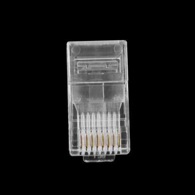 

100PCS Crystal Head RJ45 CAT5 CAT5E Modular Plug Gold Plated Network Connector