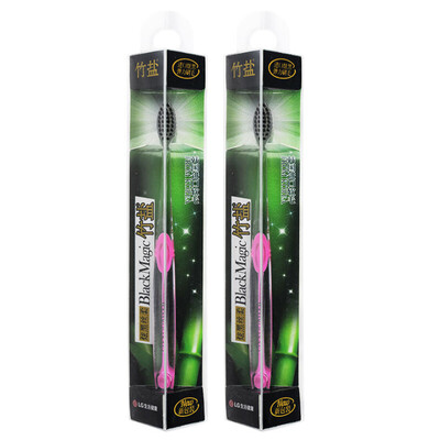 

LG bamboo salt Hyun black silk soft toothbrush 2 sets new&old packaging random send