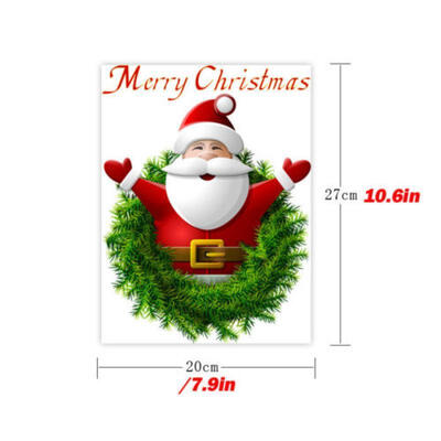 

Christmas 3D Wall Sticker White Santa Claus Vinyl Art Sticker Xmas Window Decor