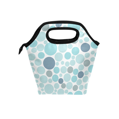 

Lunch Bag Tote Bag Blue Dot Travel Picnic Organizer Lunch Holder Handbags Lunch Bag Box for Office