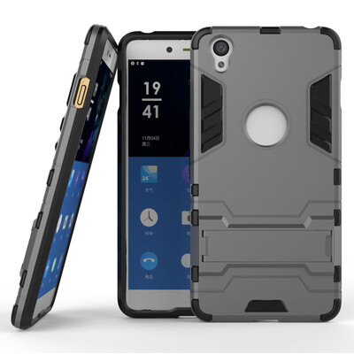 

MOONCASE Hybrid Kickstand Hard PC Anti Scratches +Soft TPU Inner Protection Shell Slim Lightweight 2 in 1 Case Cover for OnePlus X