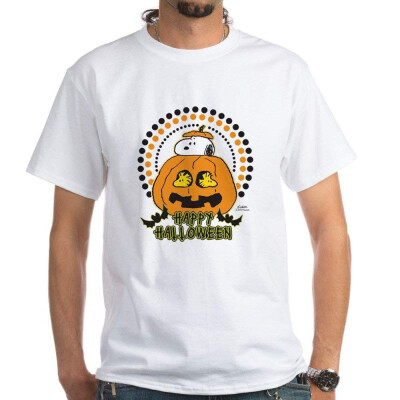 

CafePress - Snoopy And Woodstock Pumpkin - 100 Cotton T-Shirt White