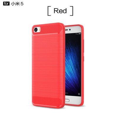 

Fivice Xiaomi Mi 5 case Luxury brushed carbon fiber TPU soft shell
