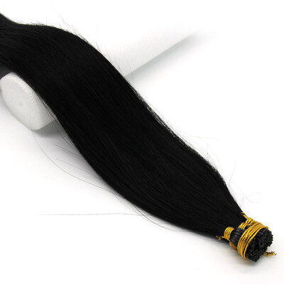 

100s I Tip Stick Human Hair Extensions Keratin Stick Fusion Remy Human Hair Extensions 1 Jet Black