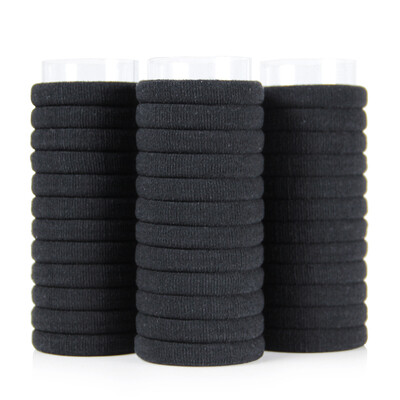 

UPLUS black high elastic seamless nylon hair ring hair rope 36 reinforced head rope head hair tied horsetail