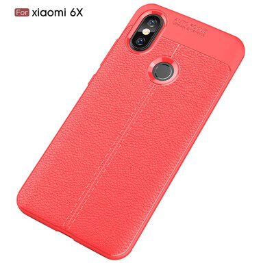 

Fivice Xiaomi 6X case Luxury leather TPU silicone anti-fall soft shell phone case