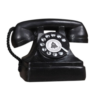

UpperX Retro Resin Craft Ornaments Photography Retro Props Dirty To Do The Old Landline Phone Home Office Furniture Decoration