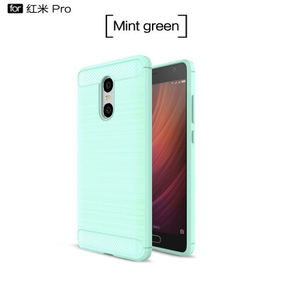 

Fivice Xiaomi Redmi pro case Luxury brushed carbon fiber TPU soft shell