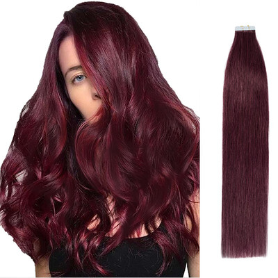 

12-24 inch Women Human Tape In Skin Weft Real Hair Extensions TAPE HUMAN HAIR 100 Virgin Hair
