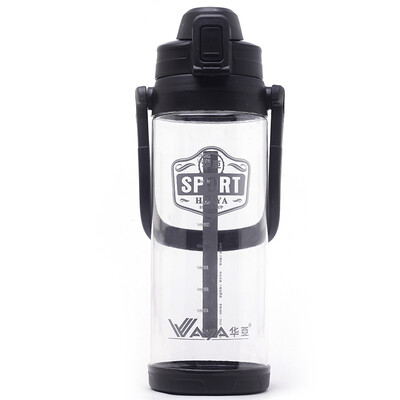 

Huaya WAYA Space Cup Sports Kettle Plastic Cup HP-1516 Large Capacity Sealed Leakage Water Bottle 2200ML Black