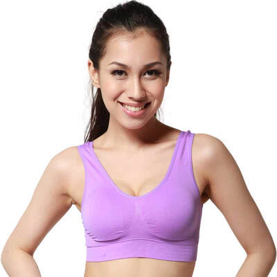 

Antarctic Nanjiren sports bra women no trace micro-gather girls vest bra bra yoga running bra purple purple M